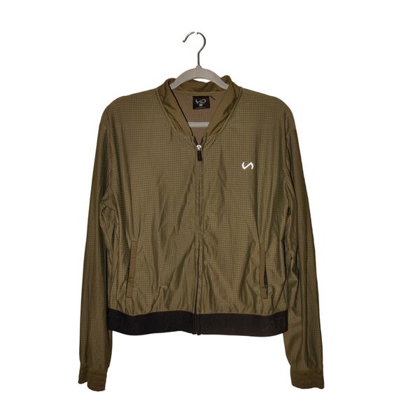 TLF $48 Perforated Mesh‎ Maddox Jacket Green Active Lightweight Large - Picture 1 of 3